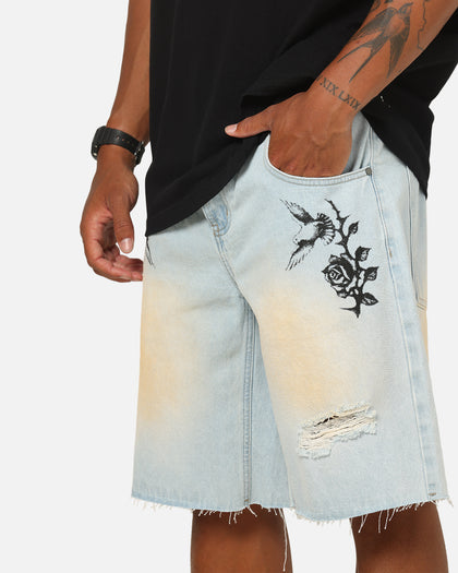 Saint Morta Amplus Holy Ghost Jorts Light Dirty Denim