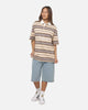 Vouseti Post Game Polo Shirt Latte Multi Stripe