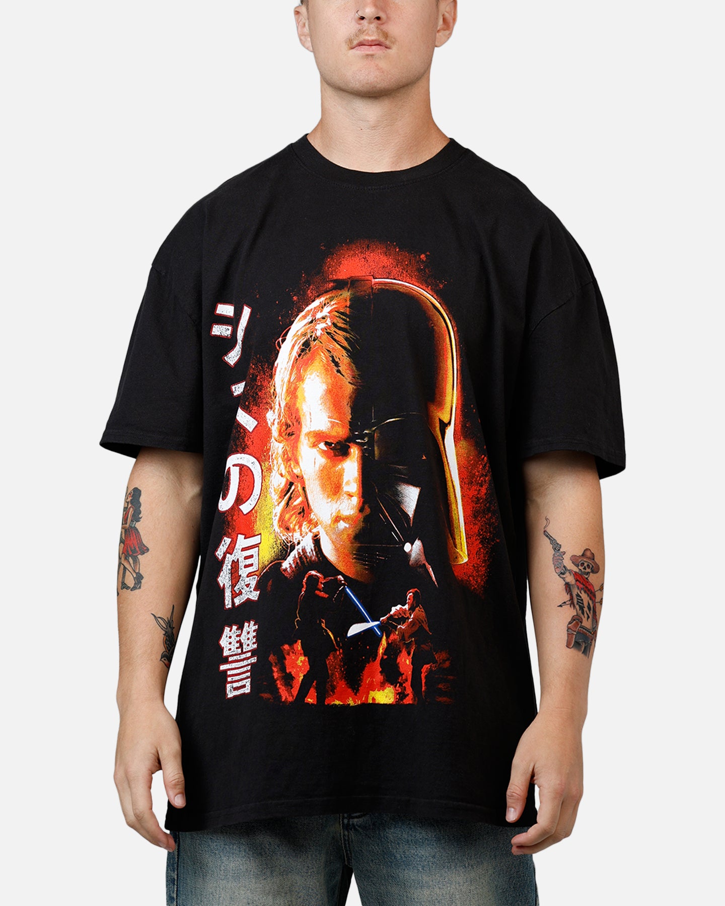【新品未使用】 X Star Wars T-Shirt Msize 73Studio Star Wars Japan '05 Revenge Of The Sith T-Shirt Black