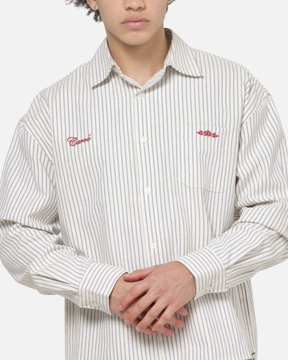 Carre Grime League Oxford Long Sleeve Shirt Ecru
