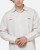 Carre Grime League Oxford Long Sleeve Shirt Ecru