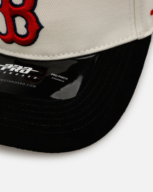 Pro Standard Boston Red Sox 'Signature Suede' Pro Pinch Strapback Off White/Black