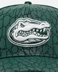 New Era Florida Gators football 'Croc Skin 2.0' 9FORTY A-Frame Snapback Dark Green