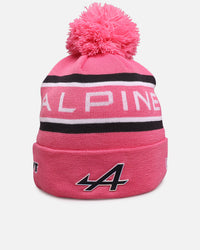 New Era X Alpine Team Cuff Knit Beanie Pink