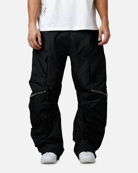 MNML Zip Cargo Tech Pants Black | Culture Kings US