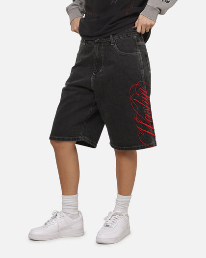 Worship Scripted Big Dawg Jean Shorts Used Black