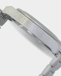 MEISTER NO112SS Noble Quartz 43MM Watch Silver
