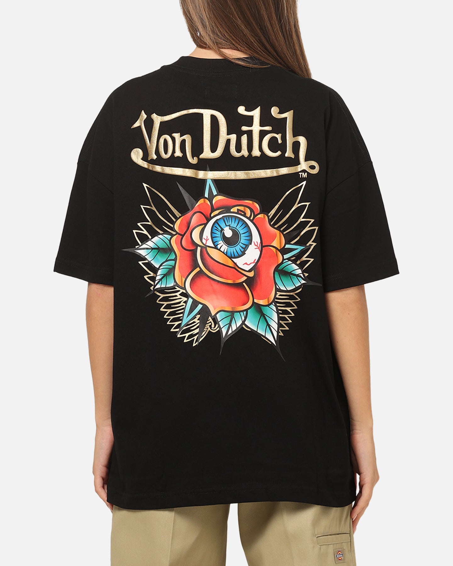 Von Dutch Flower Eye T-Shirt Black | Culture Kings US