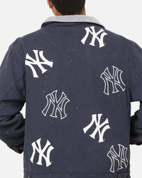Majestic Athletic New York Yankees Paint Splat Carpenter Jacket Indigo