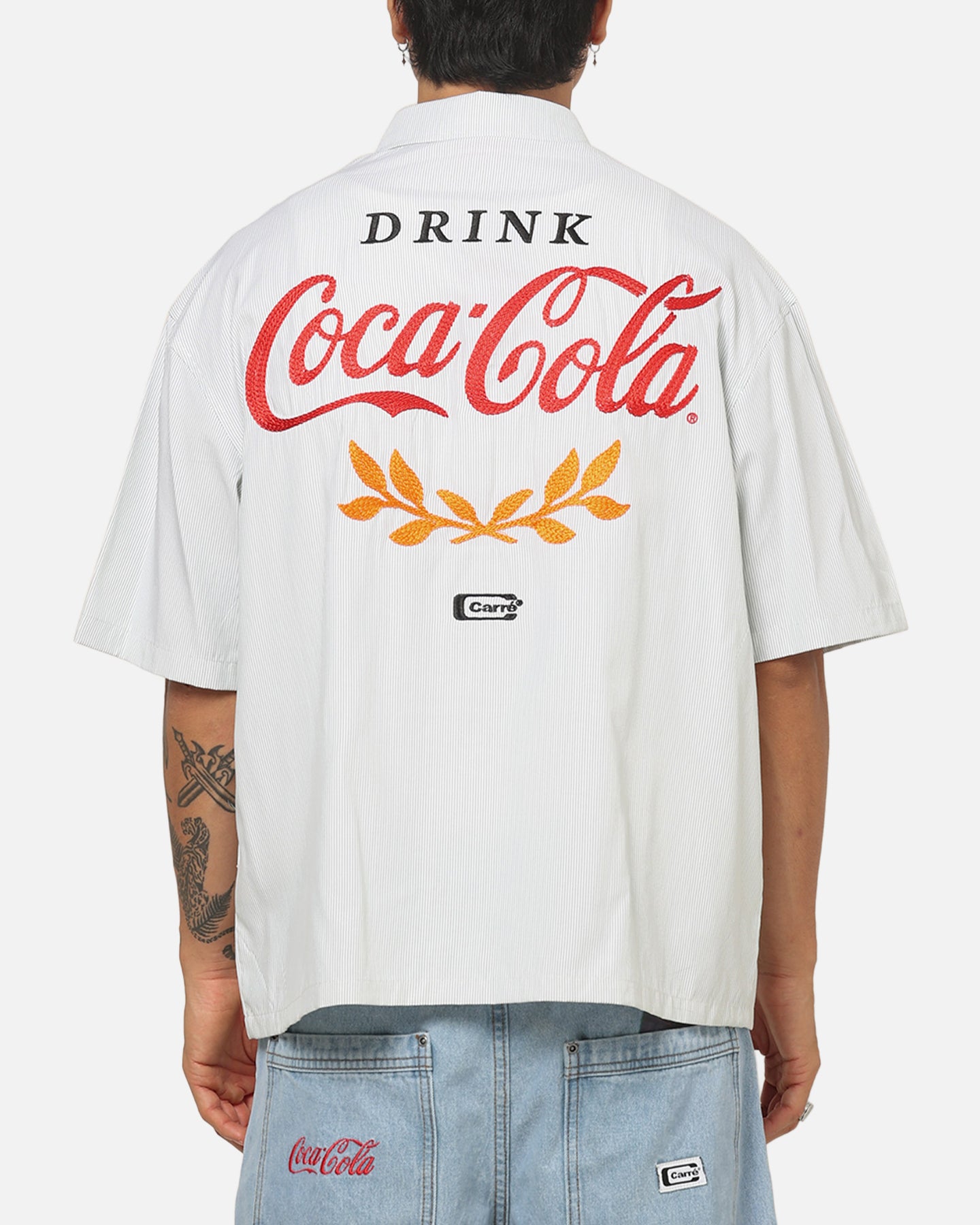  JEANS × Coca-Cola ラガーシャツ Carre Carré X Coca Cola Road Pilot Button Up Shirt Green | Culture