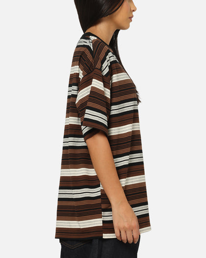 Carre Striped Pocket T-Shirt Brown Stripe