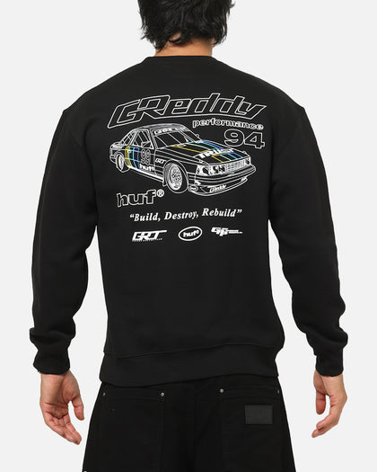 Huf X Greddy Retro Mod Crewneck Black