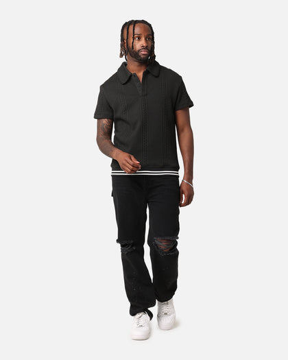 XXIII Danny Knit Polo Shirt Black