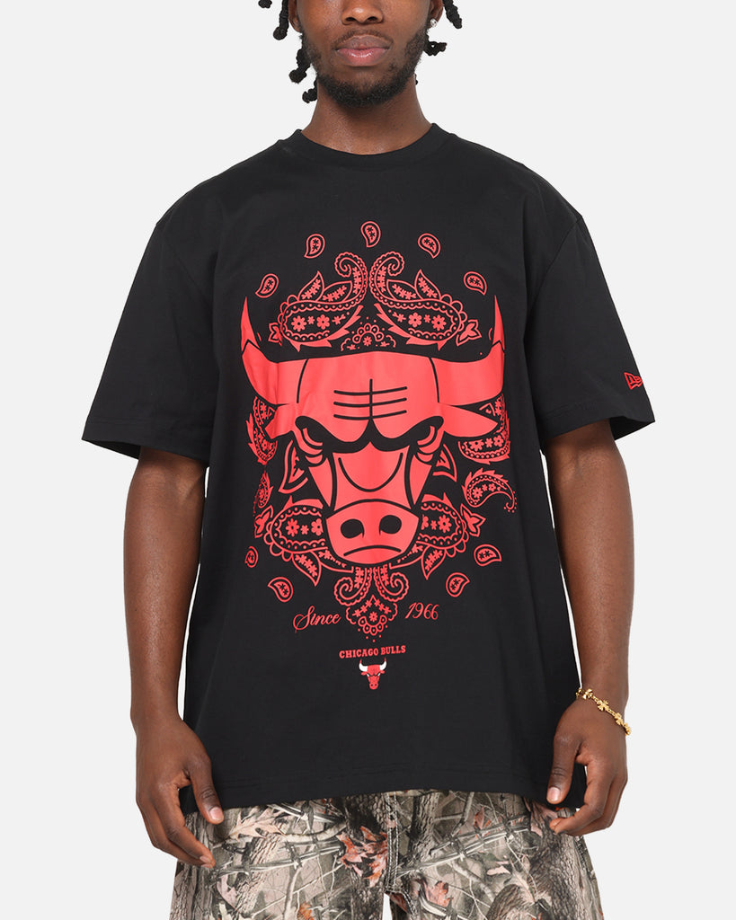 New Era Chicago Bulls Paisley Oversized T-Shirt Black | Culture