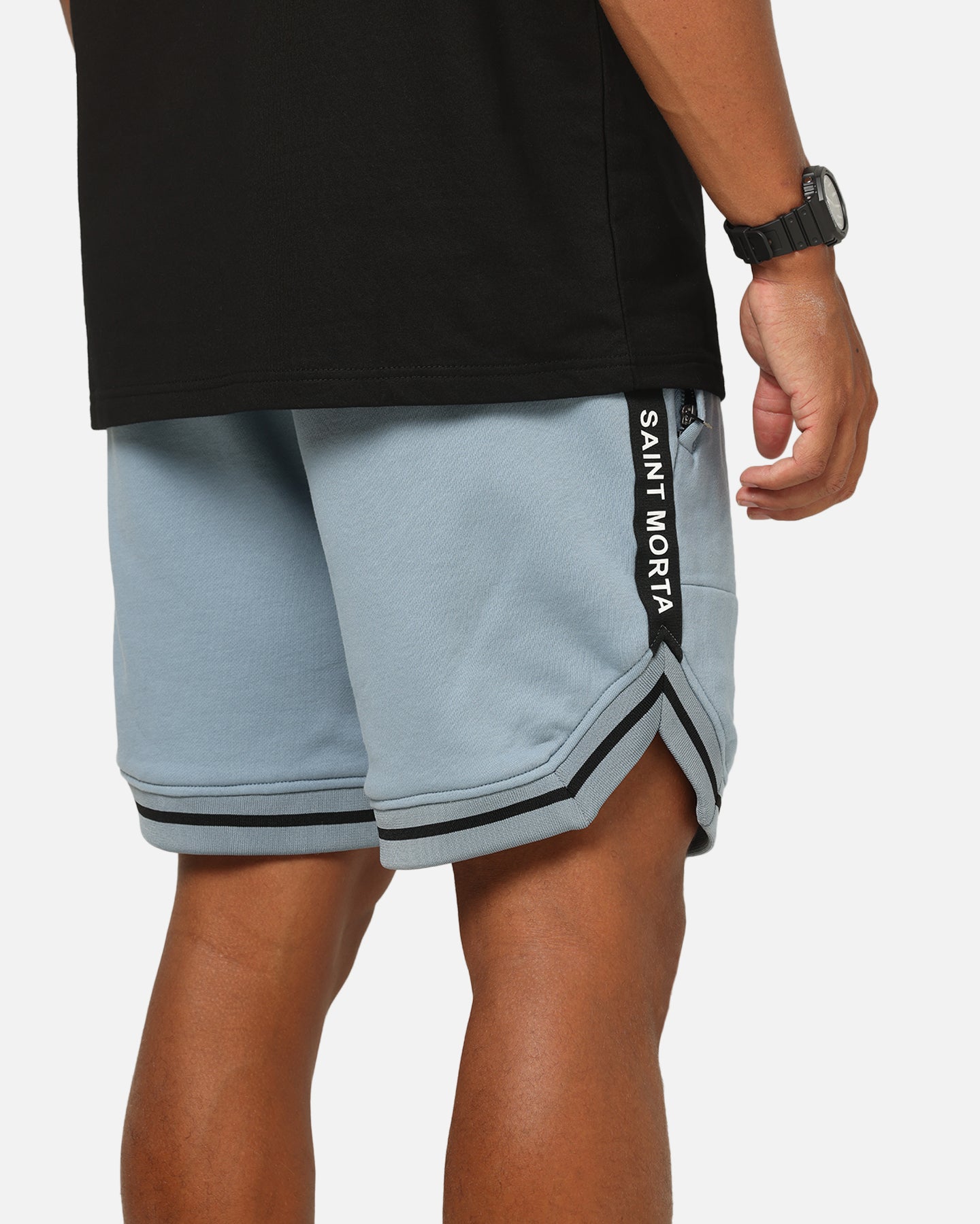 Saint Morta Icon X Fleece Shorts Denim Blue | Culture Kings US
