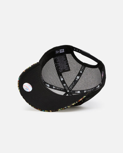 New Era Oakland Athletics 'Black Floral Tapestry' 9FORTY A-Frame Trucker Snapback Tapestry