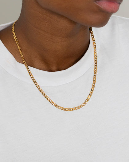NXS 4.3mm Smooth Cut Cuban Chain Gold