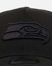 New Era Seattle Seahawks 'Black on Black' 9FORTY A-Frame Snapback Black/Black