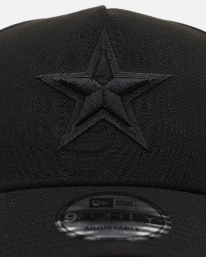 New Era Dallas Cowboys 'Black On Black' 9FORTY A-Frame Snapback Black/Black
