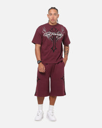 Ed Hardy Trinity Baggy Sweat Shorts Plum