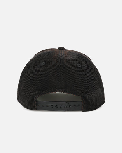 New Era Dolphins 'NRL Golfer Washed Black' Pre-Curved Corduroy Golfer Snapback Washed Black