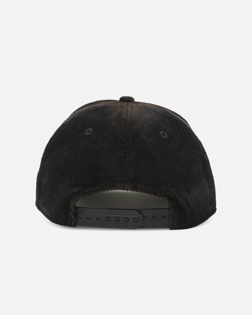 New Era Dolphins 'NRL Golfer Washed Black' Pre-Curved Corduroy Golfer Snapback Washed Black