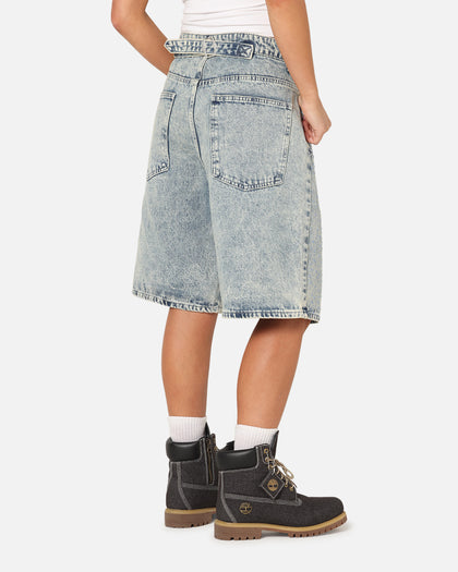XXIII Diamond Buckle Back Jorts Blue Stonewash