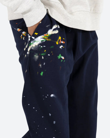 MNML Contrast Bootcut Sweat Pants Navy