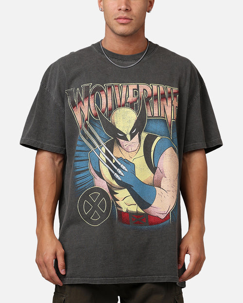 73Studio Marvel X-Men Wolverine Heavyweight T-Shirt Black Wash