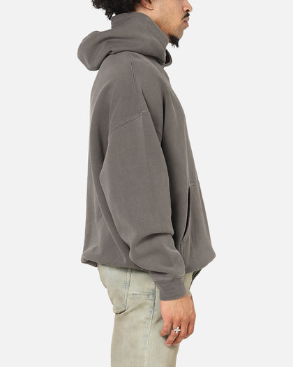 Saint Morta Studios Logo Boxy Hoodie Washed Black