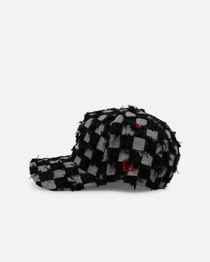 New Era Atlanta Braves 'Frayed Checkerboard' 9FORTY A-Frame Snapback Black/Grey