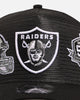 New Era Las Vegas Raiders 'Mesh Crown All Over Logos' 9FORTY A-Frame Snapback Official Team Colour