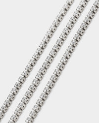 NXS 2MM Micro Tennis Necklace White Gold