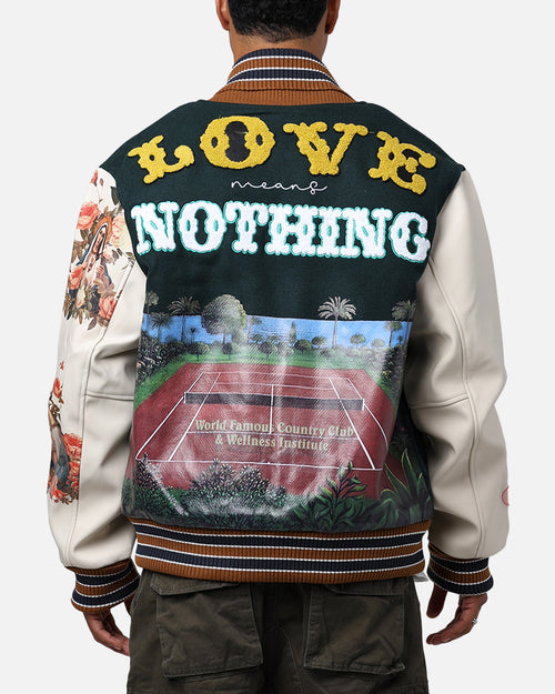 Lifted Anchors "Kournikova" Varsity Tennis Jacket Deep Green
