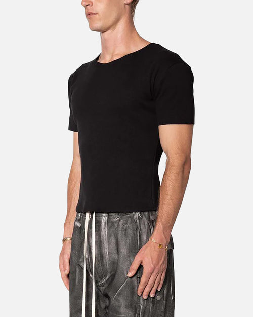 MNML Fitted Ribbed T-Shirt Black