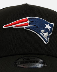 New Era New England Patriots 'Black And Team Color' 9FORTY A-Frame Snapback Black/Official Team Color