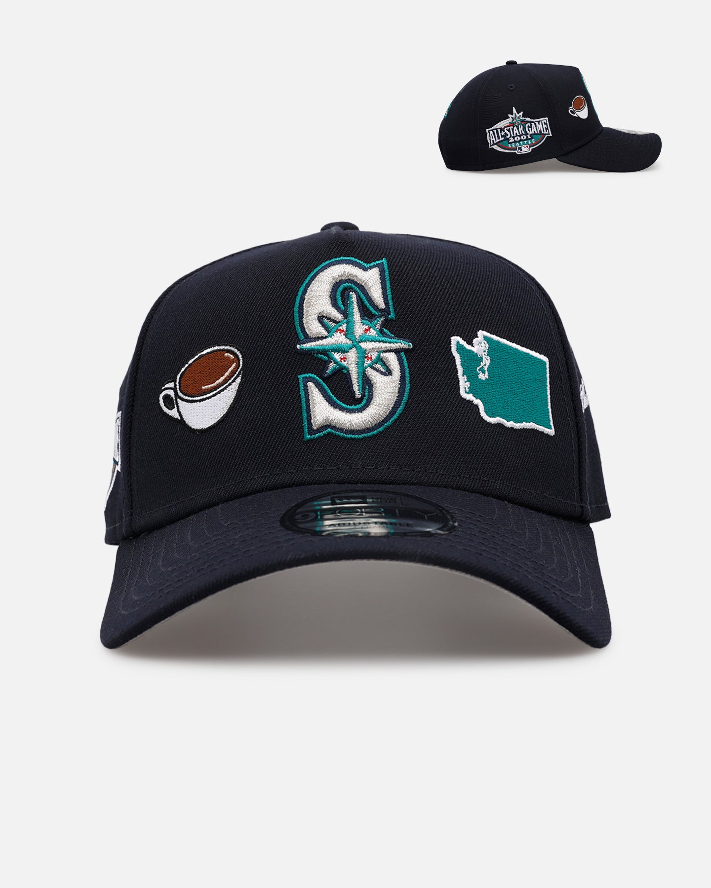 帽子 Seattle Mariners 9forty A-frame New Era Seattle Mariners 'City Icons' 9FORTY A-Frame Snapback Navy