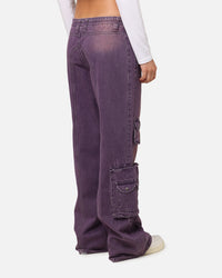 XXIII Women's Corporal Cargo Jeans Purple