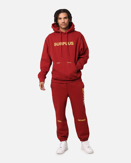 Daniel Patrick Surplus Logo Hoodie Maroon/Yellow