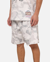 Mitchell & Ness Los Angeles Lakers Snow Camo Authentic Mesh Shorts White
