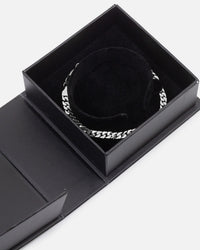 Saint Morta Flat Faced Curb Bracelet White Gold