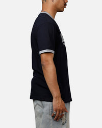 New Era New York Yankees Throwback V-Neck T-Shirt Royal Navy