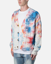 MNML Tie Dye Cardigan Sweater Multi