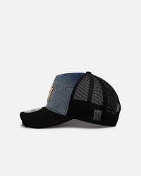 New Era New York Yankees 'Bleach' 9FORTY A-Frame Trucker Snapback Denim