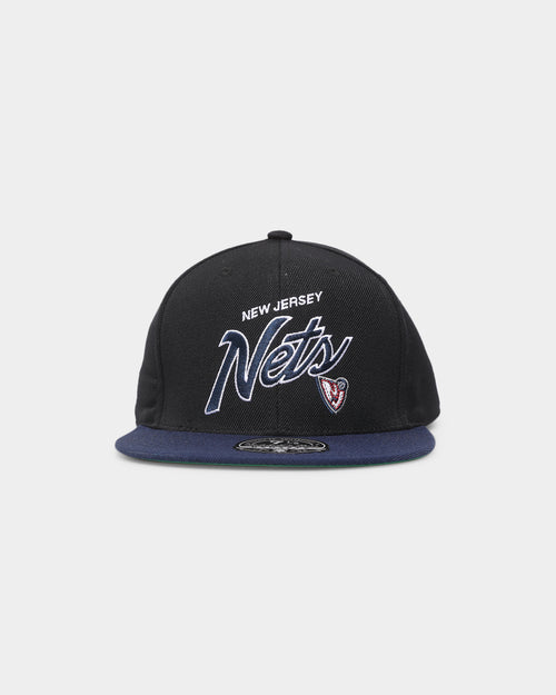 Mitchell & Ness Brooklyn Nets 'Team Script 2.0 Hardwood Classics' Fitted Black