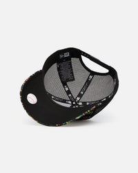 New Era Houston Astros 'Black Floral Tapestry' 9FORTY A-Frame Trucker Snapback Tapestry