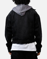 MNML Denim Dissolved Trucker Jacket Black/Grey