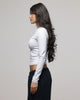 American Thrift Women's Fitted Long Sleeve T-Shirt Grey Heather