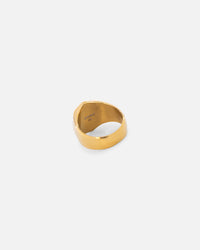 Saint Morta Onyx Octagon Signet Ring Gold