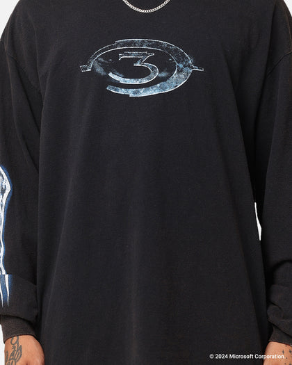 Goat Crew X Halo Halo Legendary Long Sleeve T-Shirt Black Wash